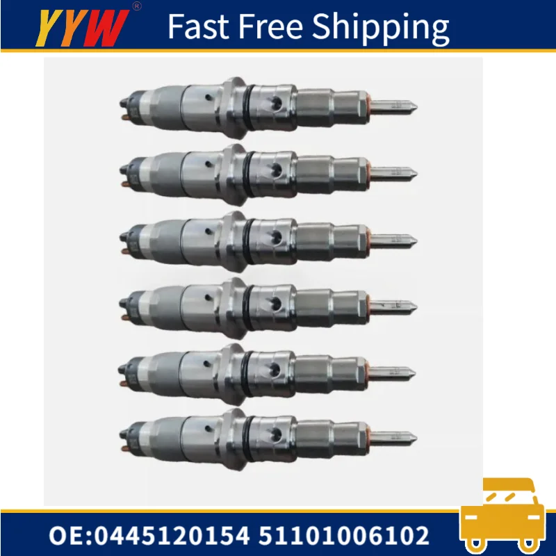 

0445120154 51101006102 Common Rail Diesel Fuel Injector Fits For Man TGA Engine Car Accessories