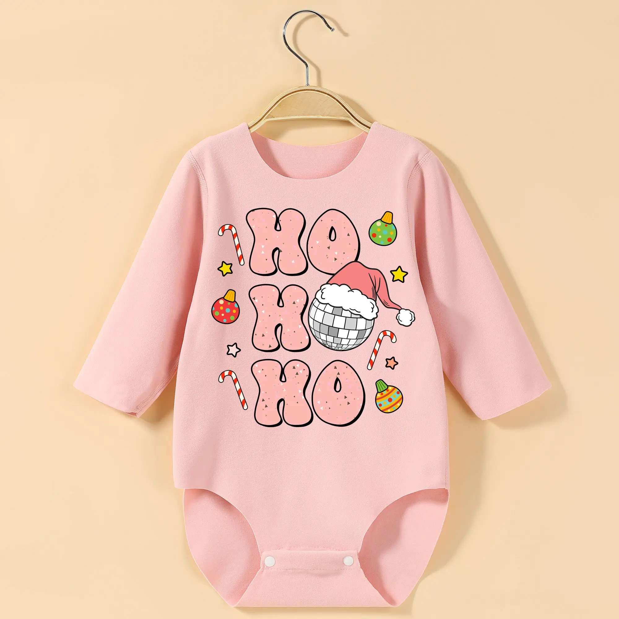 

Baby's First Christmas HOHO Baby Long Sleeves Bodysuit Exquisite Print Onesie for Height 60-90CM Baby Cloth Comfortable Jumpsuit