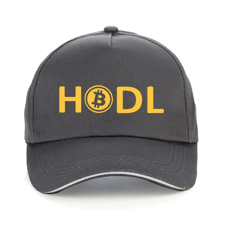 HODL – casquette de baseball pour hommes, ajustable, ajustable, style hip hop, avec cryptomonnaie, Btc