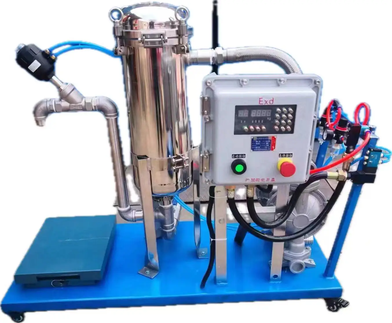 Coating, paint, glue weighing semi-automatic filling machine, filtering pressure cap, and small caliber filling machine