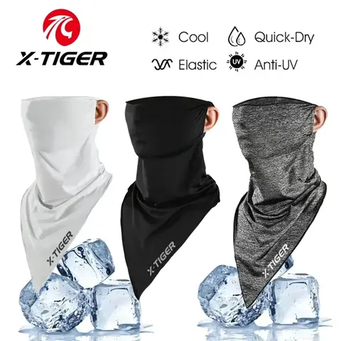 X-TIGER 페이스 마스크 아이스 패브릭 스포츠 헤드 밴드 여름 러닝 오토바이 낚시 사이클링 장비 태양 보호 자전거 두건