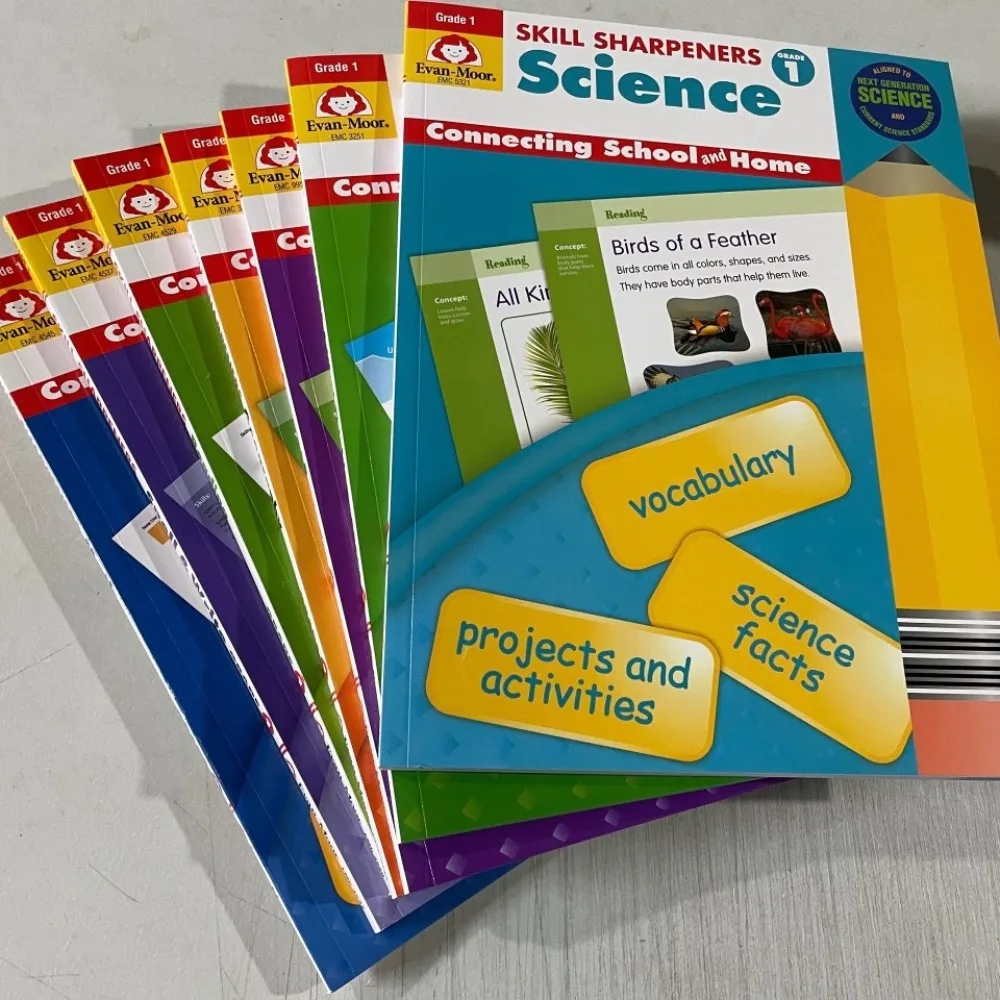 Evan-Moor Skill Sharpeners Grade Set PK-G6 Kindergarten Primary School Class English Teaching Book Textbook Reading Science Math