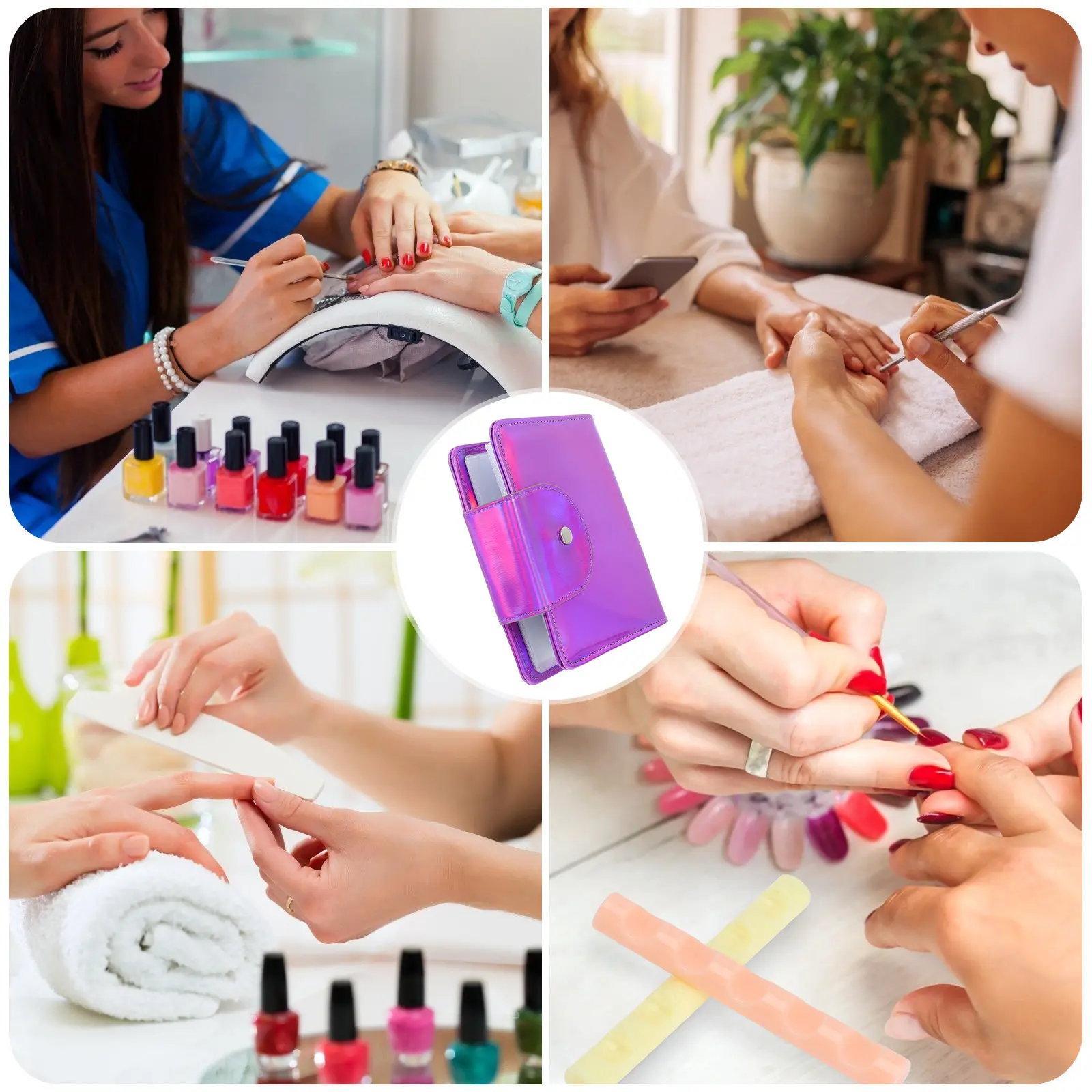 

Сумка-органайзер для трафаретов для стемпинга, 20 слотов для карт, элегантный компактный футляр для стальных трафаретов и шаблонов для ногтей