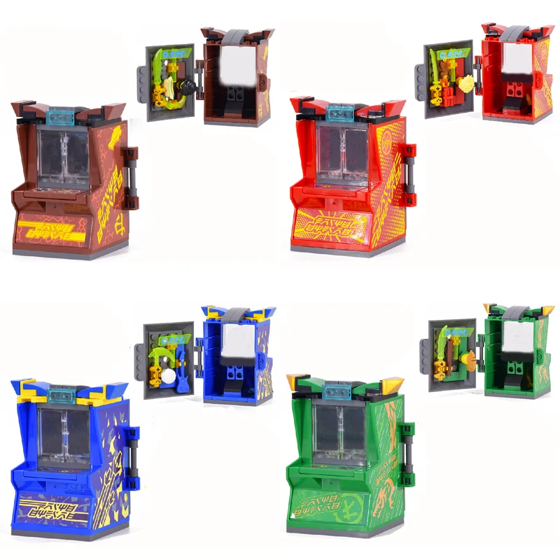 4 Types Retro Mini Arcade Game Console Building Blocks KAI JAY ZANE Model Bricks Kids Kits Gift for Children