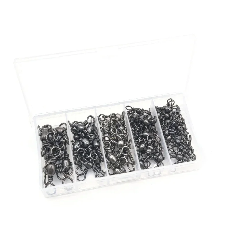 Bottle-shaped three-claw rotary joint, figure-eight ring connector, fishing accessories 80 pcs