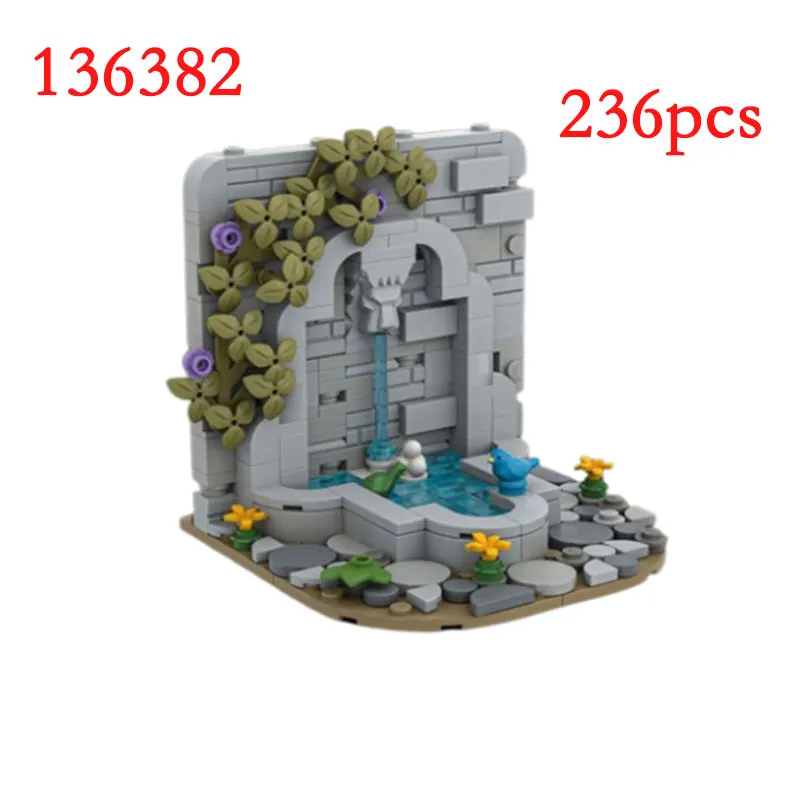 Spot MOC-136382 135500 132385 122060 etc. Medieval architecture small particle assembly building blocks educational toy model gi