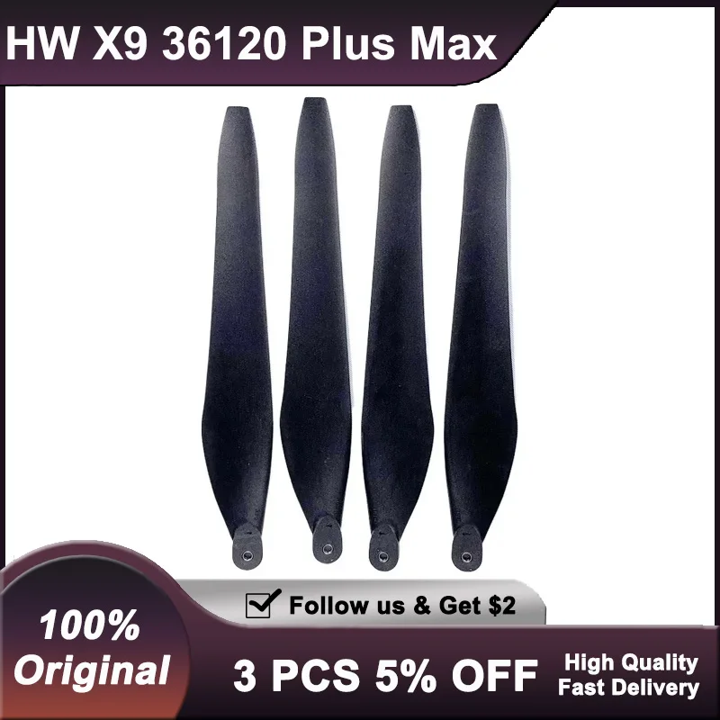 

Hobbywing 36120 Carbon Fiber Propellers Folding Blades for X9 PLUS MAX Crop Spraying Drones