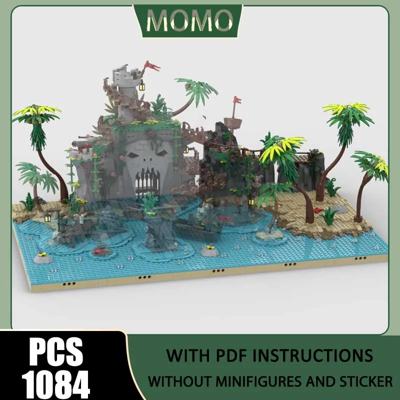 

Pirate Fortress Model Moc Building Blocks Pirate diorama Model Technology Brick DIY Assembly Construction Holiday Toys