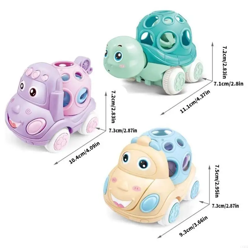 

CORB Fun Inertia Animal Car Toy with Bells Interaction Children Fine Motor Skill Toy