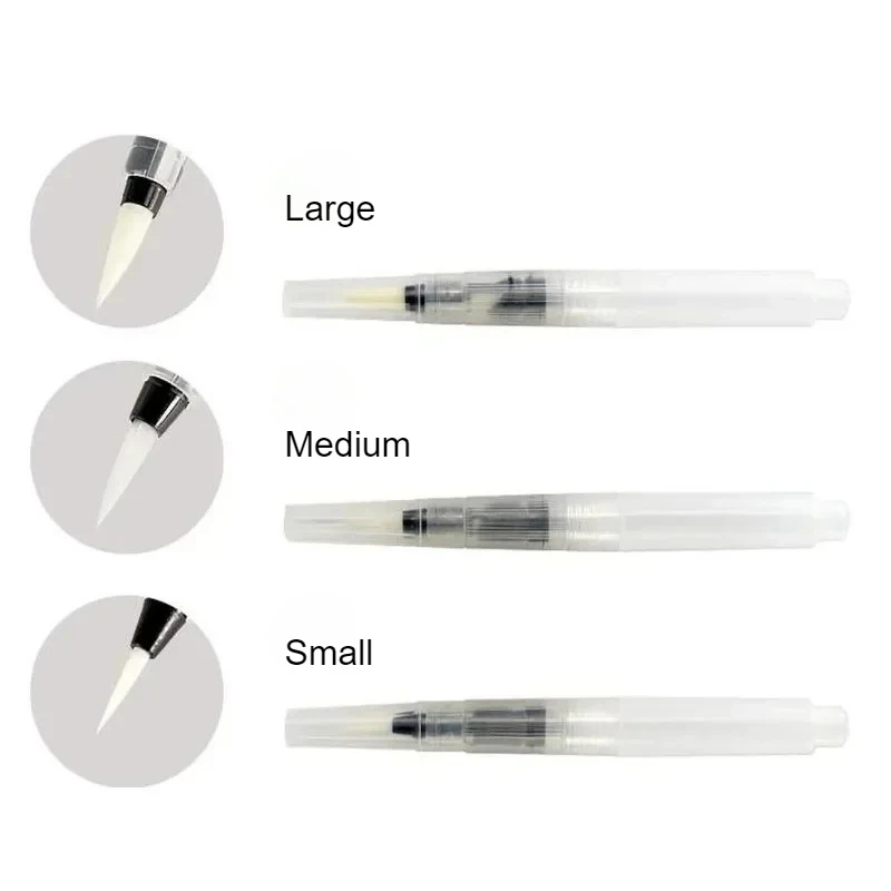 1Pc Fountain Pen Paint Brush Ink Tap-water Pen Soft Lip Calligraphy Drawing Painting Pens Stationery Back To School 155MM