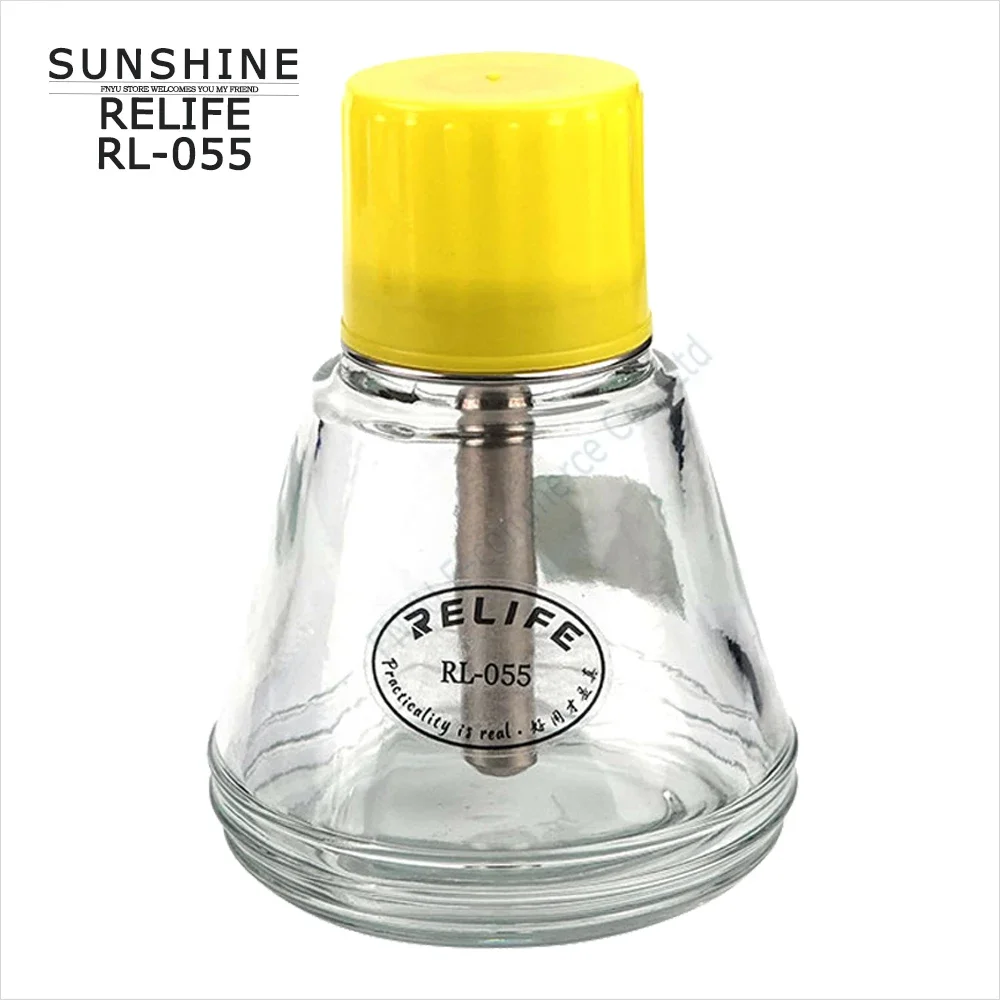 Imprensa tipo líquido garrafa relife RL-055 para solderresist à prova de respingo à prova vazamento de cobre núcleo empurrar o distribuidor de vidro da solução
