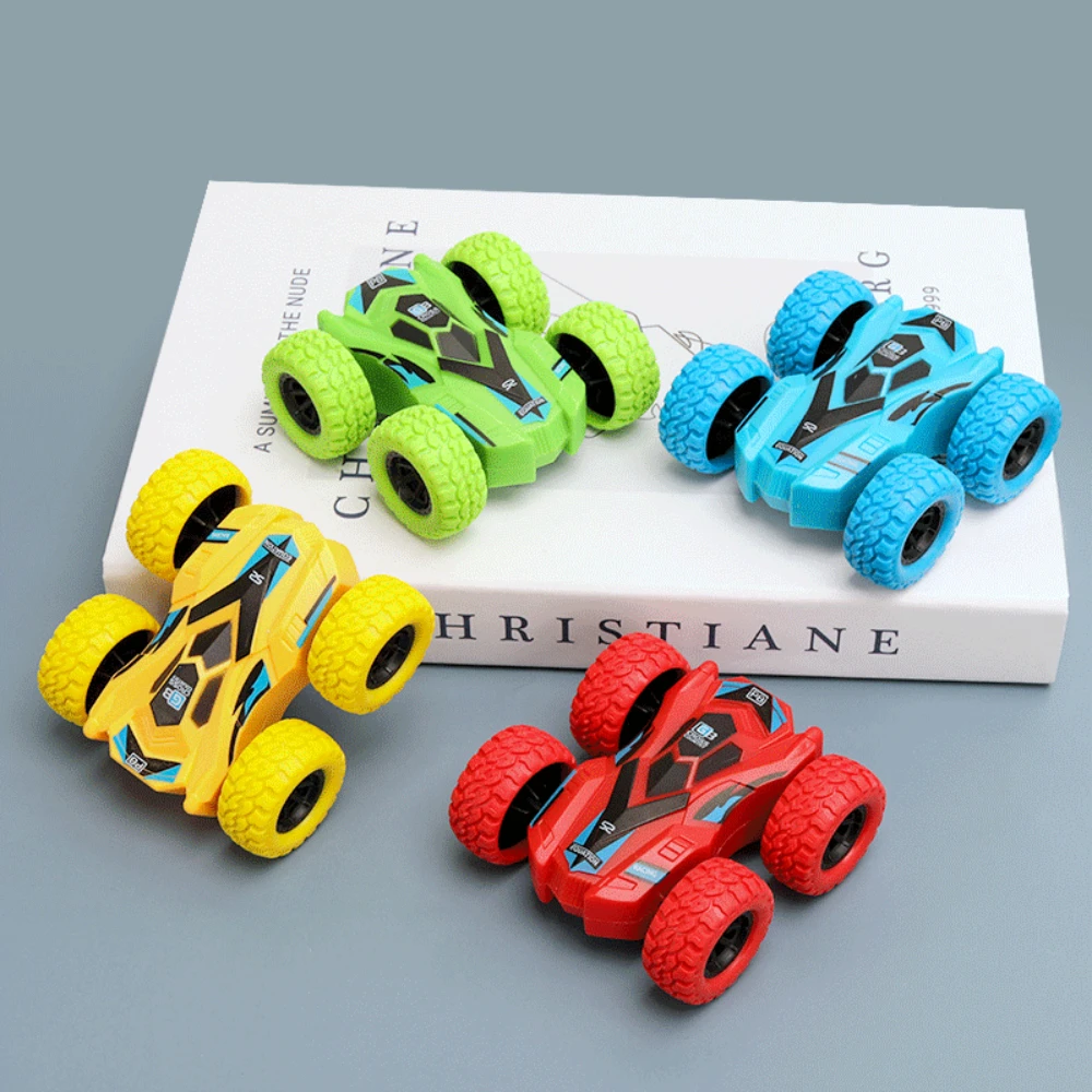 Mini Double-side Inertial Car Stunt 360° Flip Childs Puzzle Toy Car Indoor Outdoor Power Climbing Car Anti-fall Off-road Vehicl