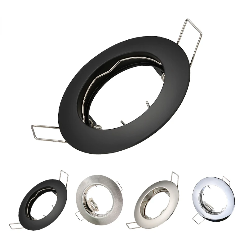 

Pack of 2 Recessed GU5.3 MR16 Fitting Satin Nickel Lights/Frost White Ceiling Downlight Fitting