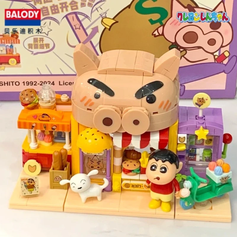 BALODY Blocos de Construção Crayon Shin Chan Ação Kamen Pequenas Partículas Menino Menina Montagem Modelos de Brinquedo Acessórios Presentes de Festival
