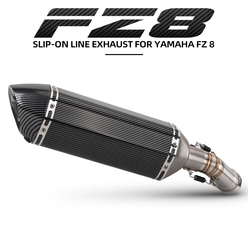 

FZ8N Exhaust Slip-On Line 470mm Muffler With DB Killer For Yamaha FZ8 FZ8N FZ8S Motorcycle Exhaust Tail Tube Street Bike tube