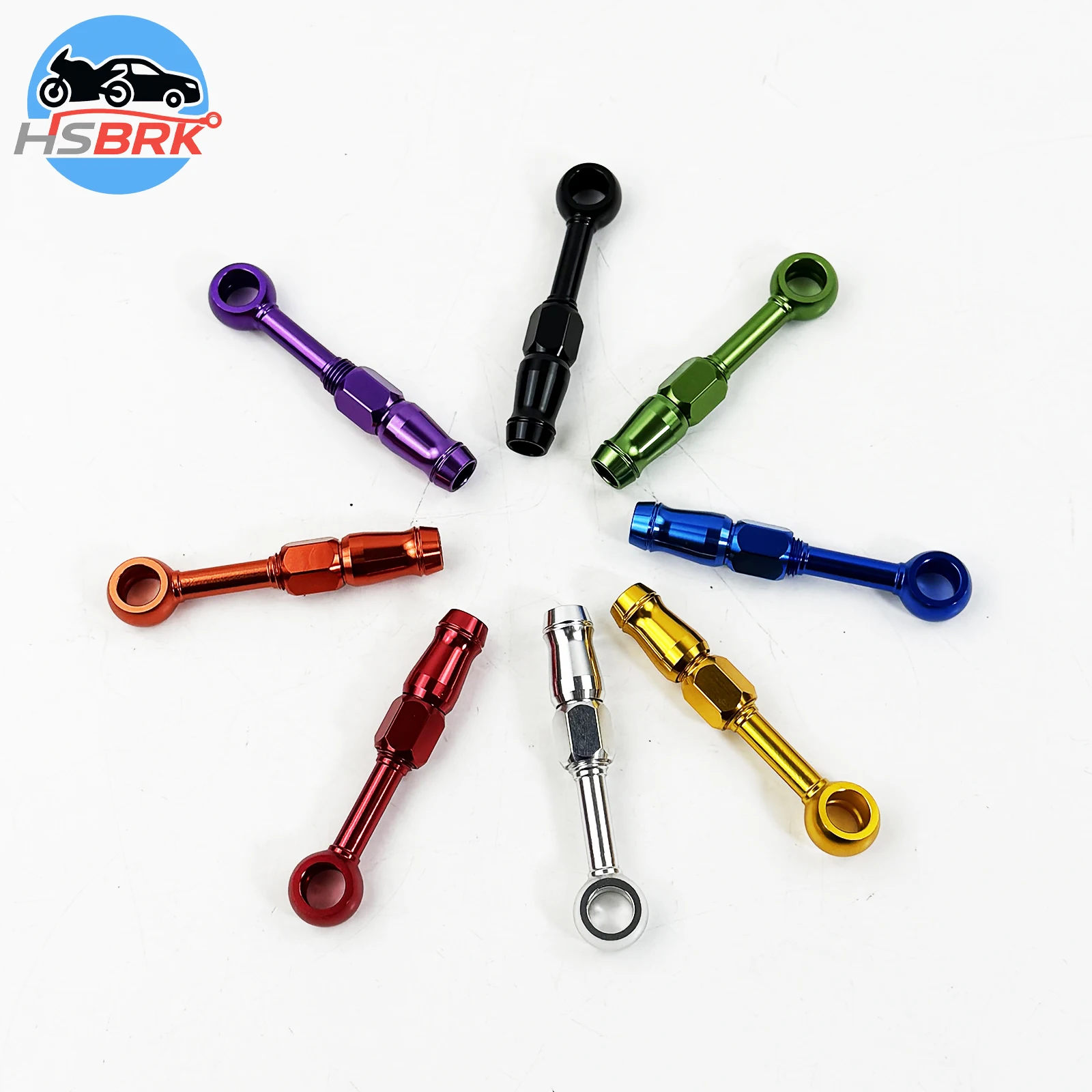 

360 degree seven color aluminum alloy brake oil pipe joint disc brake disc detachable fish eye joint motorcycle car modification