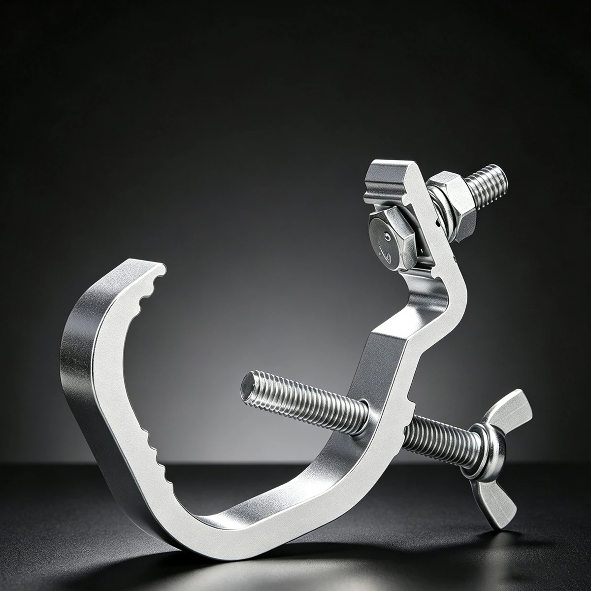 Aluminum Alloy Lighting Clamp Adjustable Screw Stage Light Hook Durable Truss Crossbar Mount for Moving Head Spotlight Projector