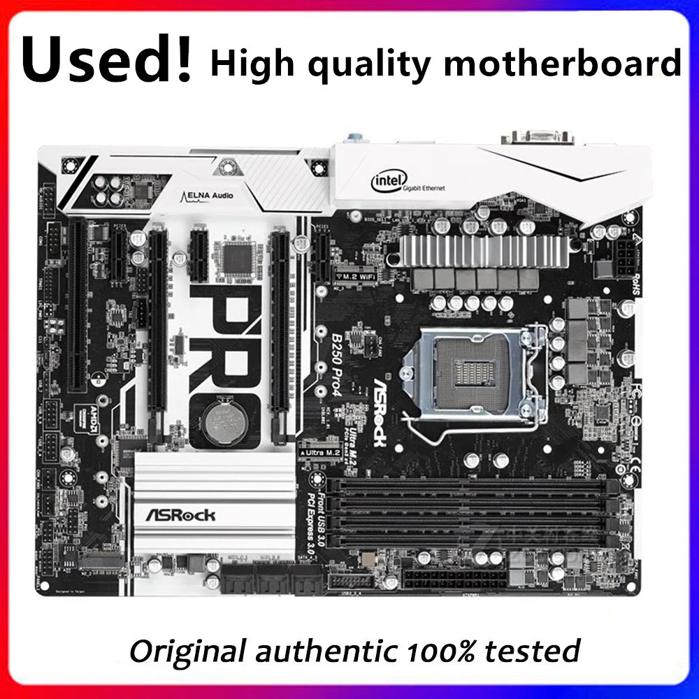 

For ASRock B250 Pro4 Original Used Desktop Intel B250 B250M DDR4 Motherboard LGA 1151 i7/i5/i3 USB3.0 SATA3