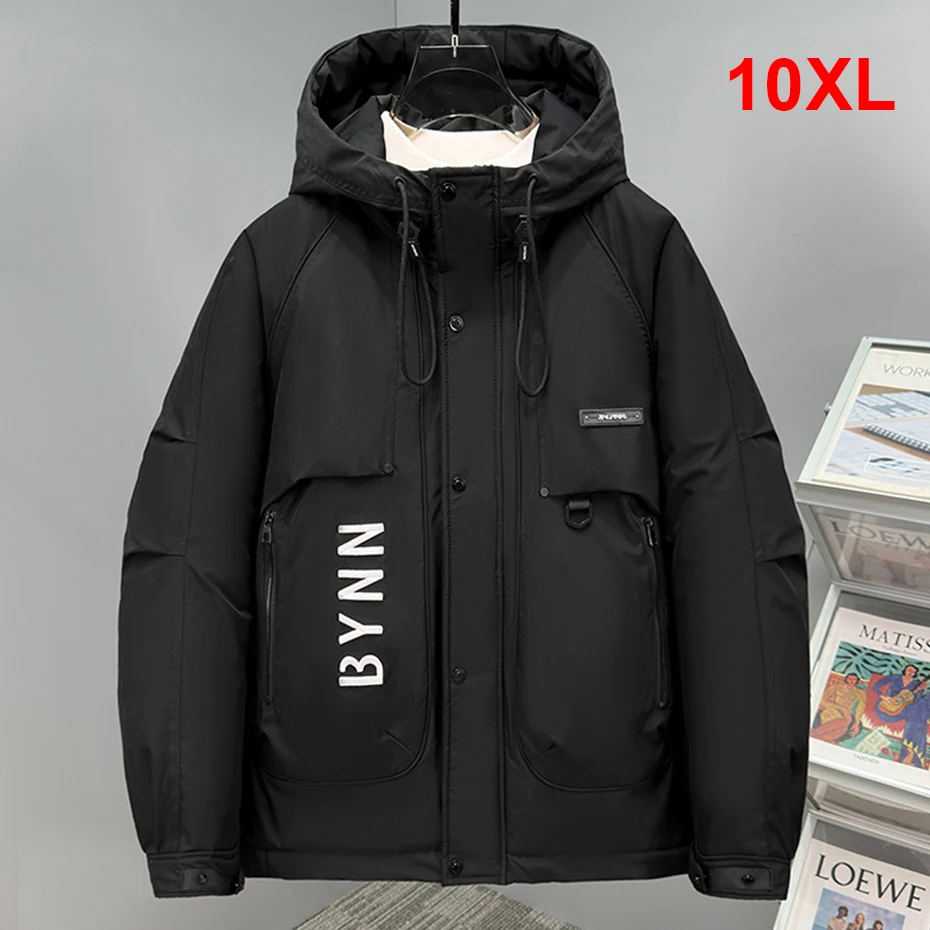 

Winter Parkas Men Thick Waterproof Windbreaker Jacket 10XL Plus Size Coat Fashion Casual Cargo Parkas Male Outerwear Outdoor