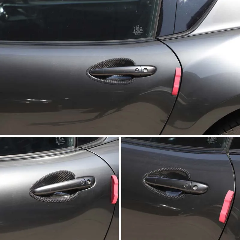 ألياف الكربون الحقيقية لمازدا MX-5 ND 2016-2025 مقبض السيارة الخارجي الباب السلطانية ملصق مزخرفة اكسسوارات السيارات الخارجية
