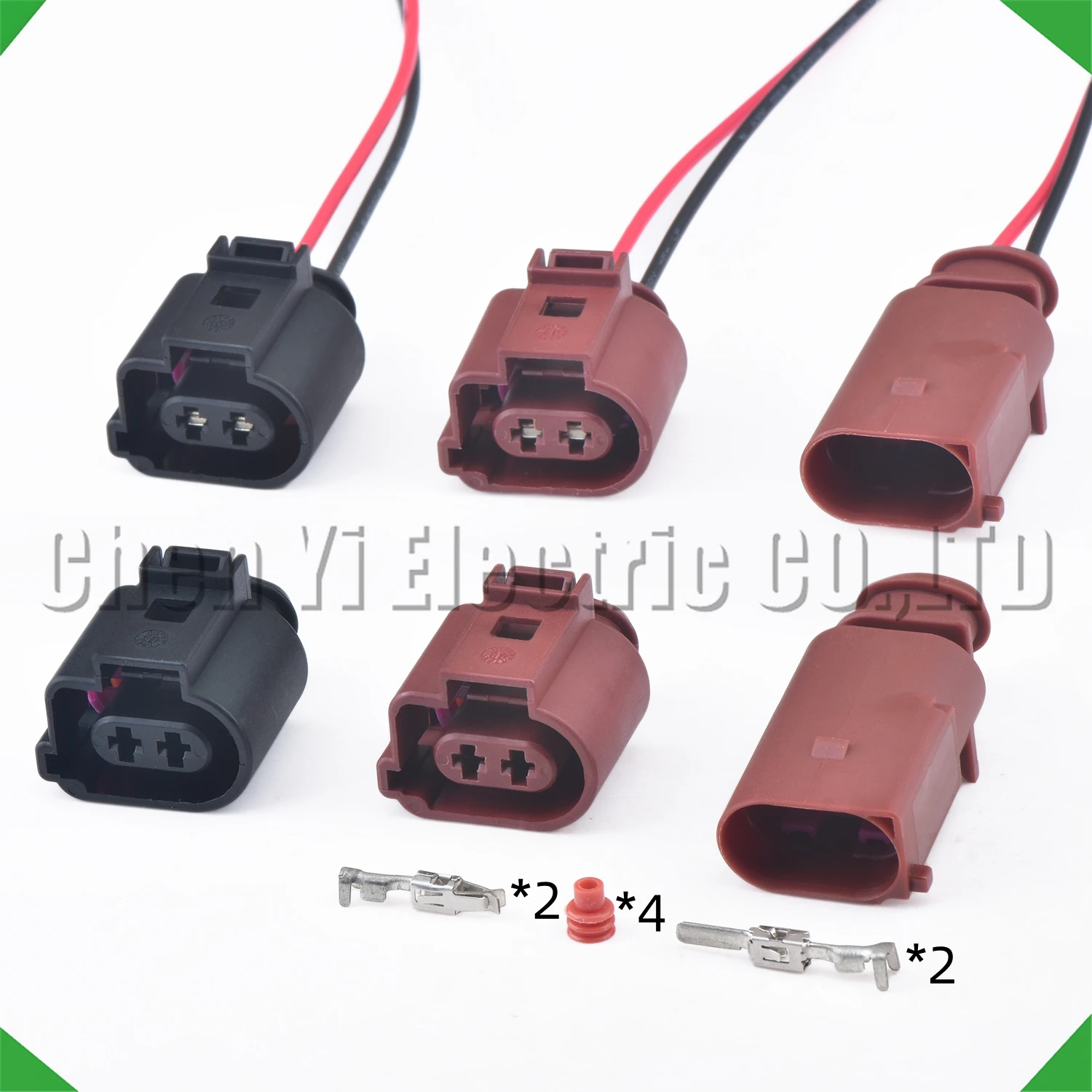 2 Pin Automotive waterproof Connector EPB caliper electronic handbrake cylinder motor Wire harness Plug 1J0973722A For VW Audi