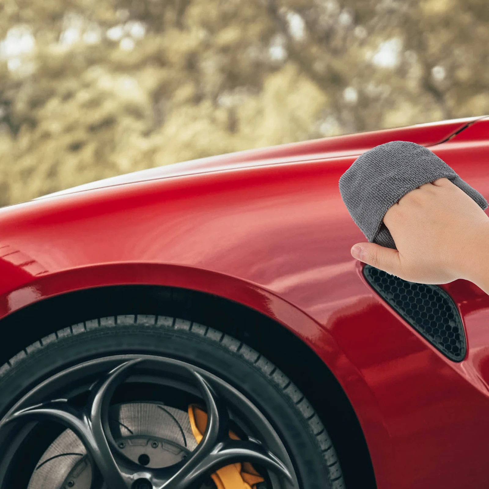 

5Pcs Car Cleaning Sponge Set Oval Ergonomic Hand Polishing Pad for Waxing Buffing Car Wash Interior Exterior Use