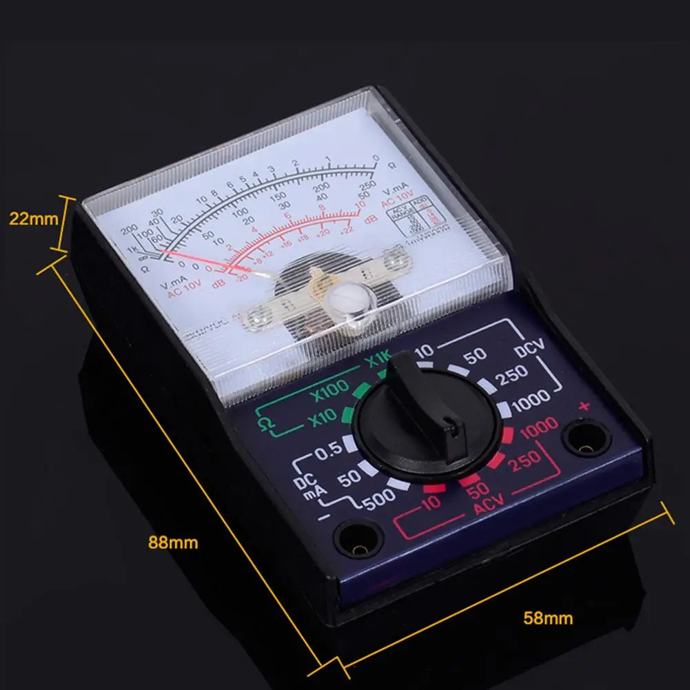 MF-110A Pocket Mini Portable Student Home Handheld Analog Multimeter Tester 110A DC/AC Voltmeter Pointer Voltage Multimeter