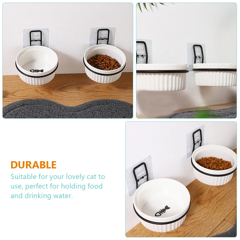 

Pet Bowl Mount Iron Feeding Shelf for Cats and Dogs Household Feeder Rack Convenient Pet Accessory Cat Feeding Shelf