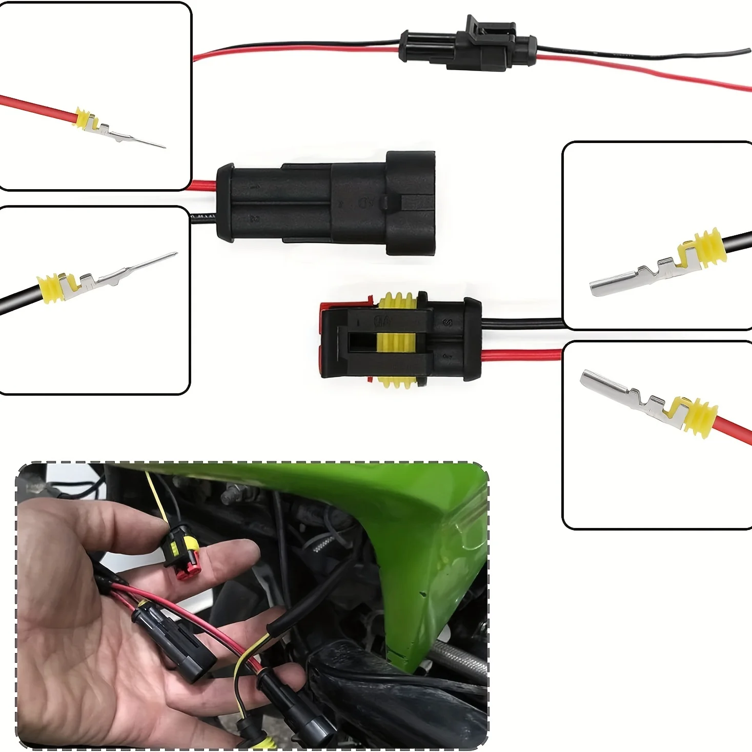 1Set SN 58B 240pcs Automotive Wire Connector Kit  Crimper, 1/2/3/4/5/6 Pin Electrical Connectors  620pcs Dupont connector Kit