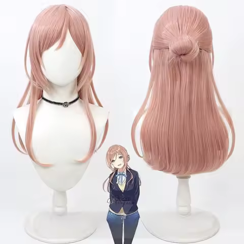 ‌School Idol Master Himesaki Rinami Cosplay Wig Anime Roleplay Party Costume Prop Synthetic Hair