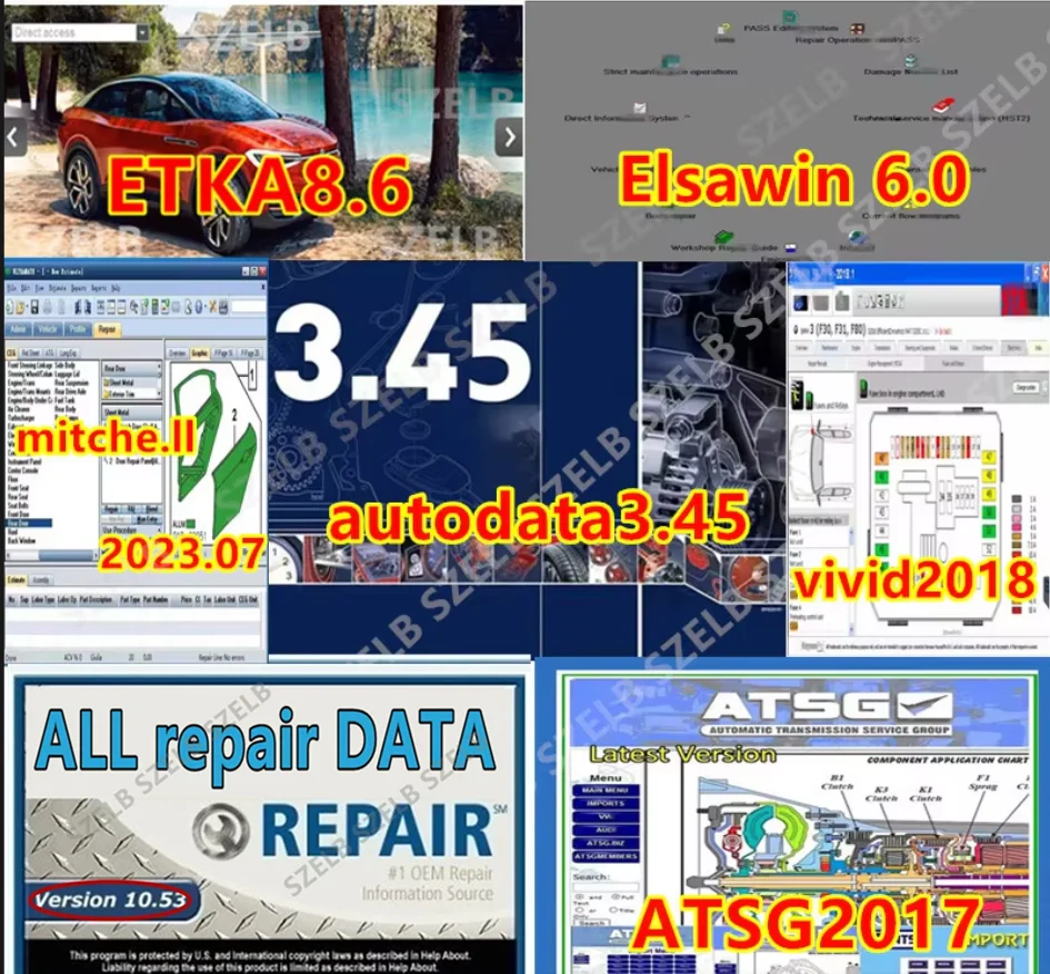 Latest version ETKA8.6+autodata3.45+Elsawin6.0+All repair data10.53+vivid2018+ATSG2017 +Free installation+installation video