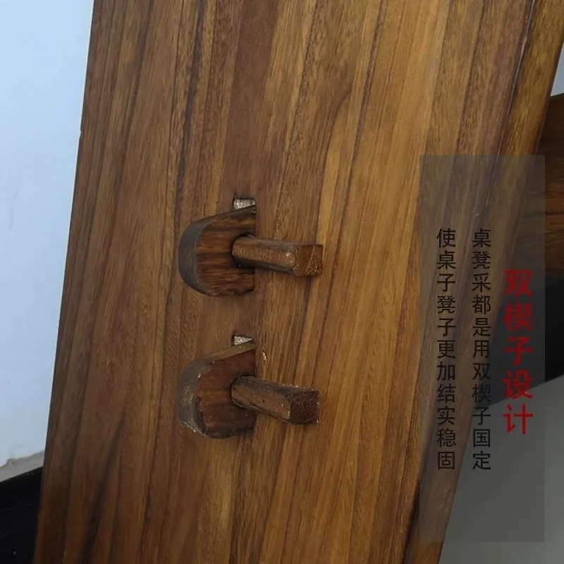 Mesa de Caligrafía Profesional Desmontable y Portátil, Estilo Zen Simple, Mesa de Caligrafía China Antigua de Madera Maciza, Caja de Resonancia para Piano