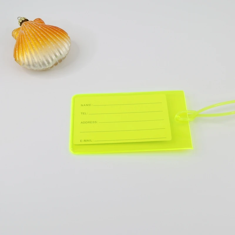 10PCS Weiche Pvc Reise Gepäck Tag Flugzeug Farbe Silikon Großhandel Koffer Label Zubehör Tasche Name Air Tag Karte Hülse – Detail 4
