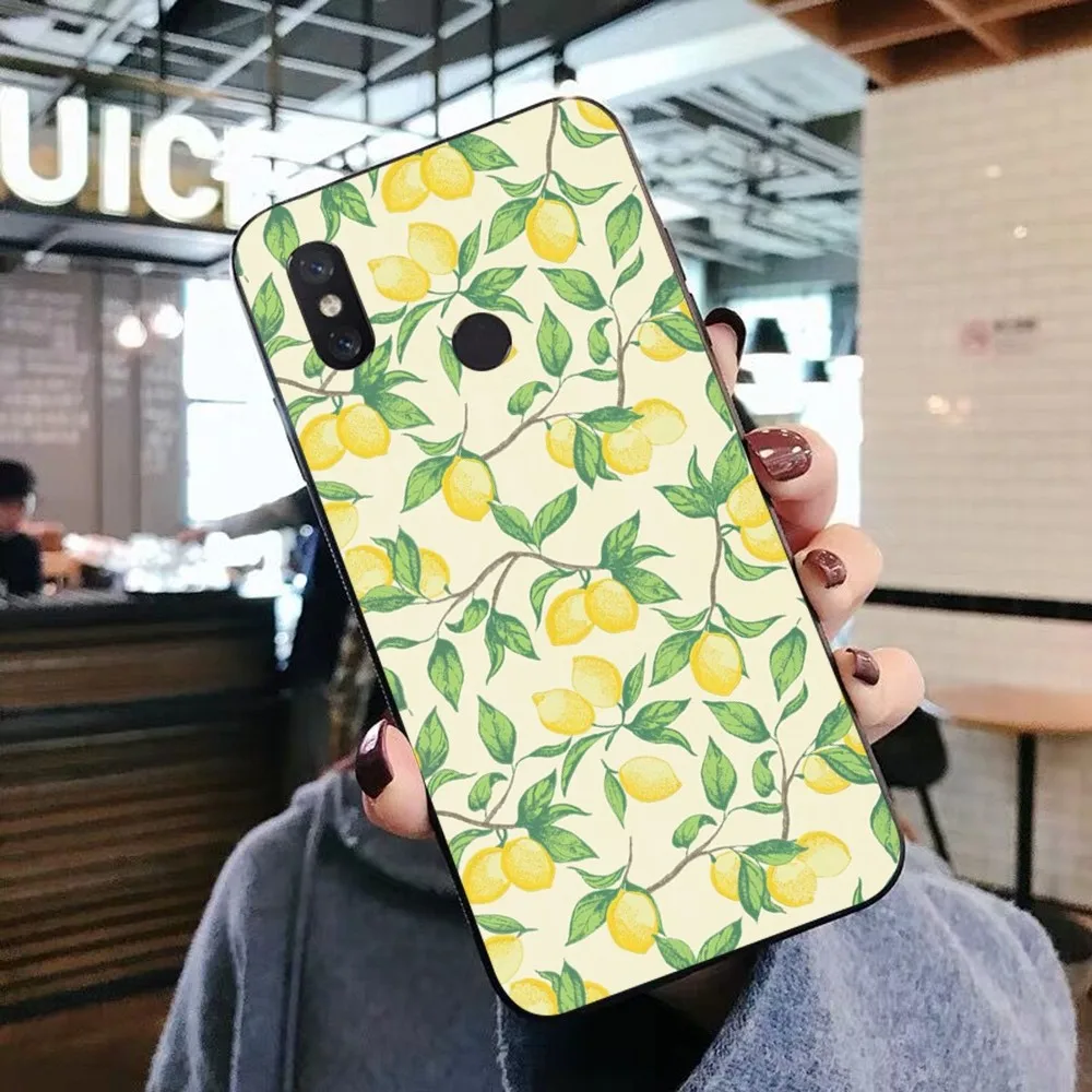 Fruit Lemon Phone Case For Xiaomi Mi 5X 8 9 10 11 12 Lite Pro 10T PocoX3pro PocoM3 Note 10 Pro Lite