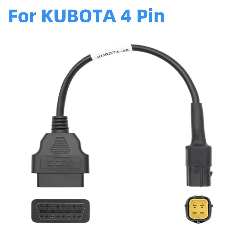 Для KUBOTA OBD2 4-контактный адаптерный кабель 3824-26 OBD2 16-контактный на 4-контактный разъем автомобильного диагностического инструмента