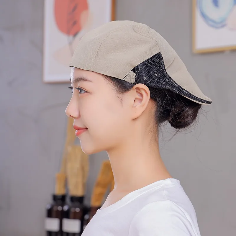 Restaurant Work Hat Hair Guard Oil‑Proof for Men Women Chef Beret Cap Waiter Kitchen Staff