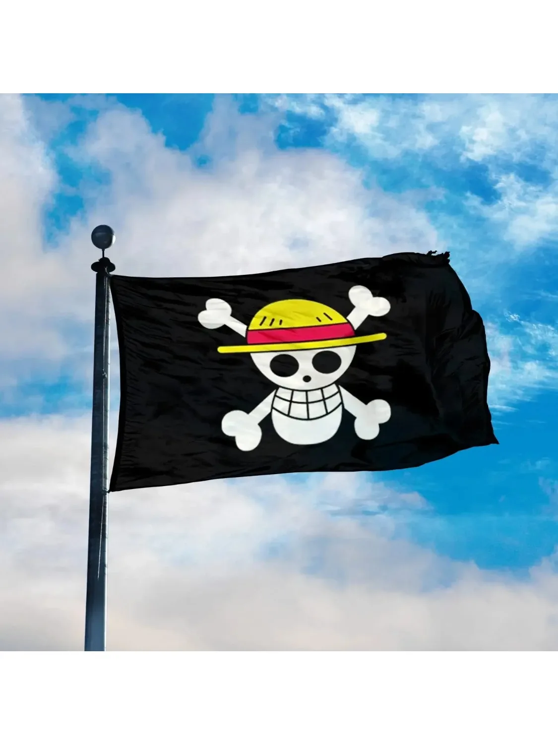 HEISSER VERKAUF One Piece 90x150cm Piraten-Totenkopf-Flagge Heim-Schlafzimmer-Wanddekoration Banner Gemälde Luffy Strohhut Piratenflagge Spielzeug als Geschenk