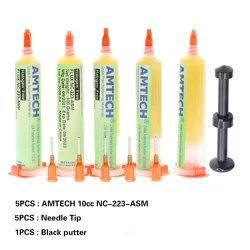 Paste 100% Original AMTECH NC-223-ASM BGA PCB No-Clean Solder Paste Welding Advanced Oil Flux Grease 10cc Soldering Repair Paste