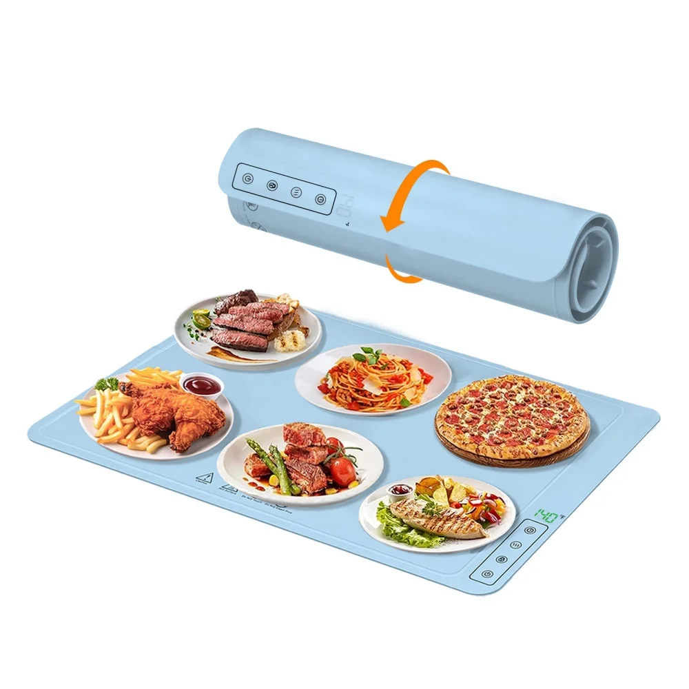 

Adjustable Temperature Function Design Foldable Silicone Electric Food Insulation Tray Quick Heating For Thermal Equipment