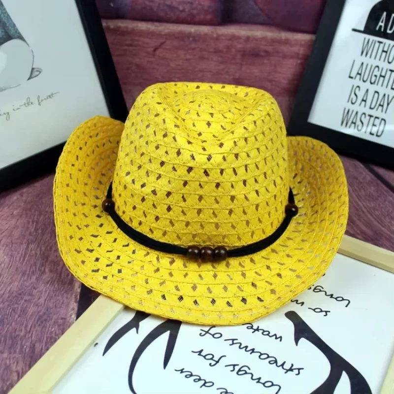 Unisex New Western Country Style men's women's Beach Cowboy Sun cap Straw Hat