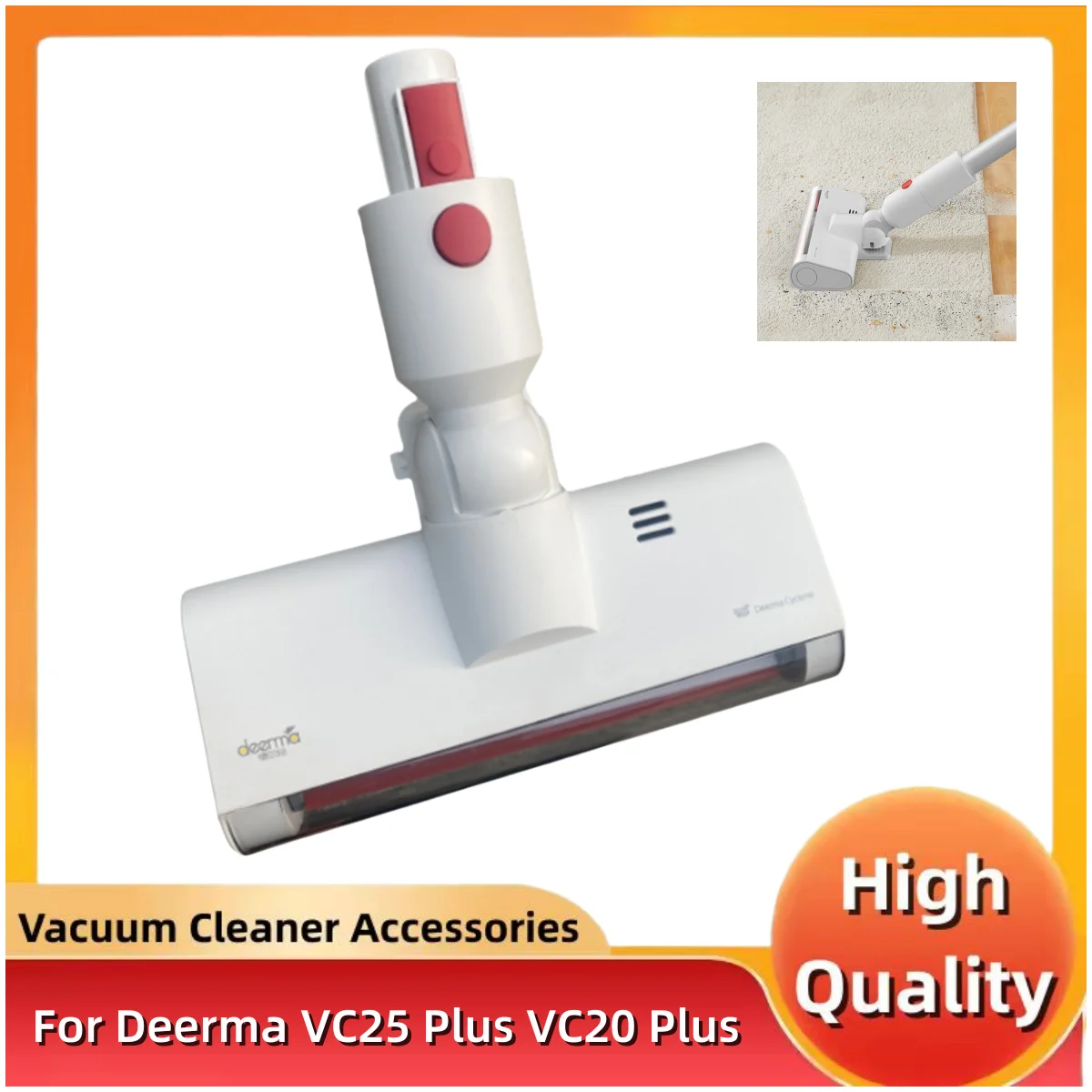 Vacuum Cleaner Electric Floor Brush Head for Xiaomi Deerma VC25 Plus VC20 Plus Handheld Vacuum Cleaner Parts Floor Brush Head