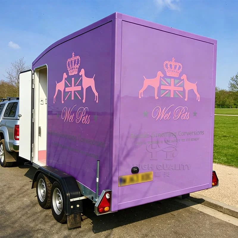 Compact Small Dog Trailer Lightweight Aluminum Pet Transport Trailer With Ventilation And Secure Kennels
