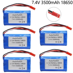 7.4V 3500mAh 2S 18650 bateria lipo wtyczka JST dla helikopter zdalnego sterowania łodzi samochodowych części do zabawek modernizacji akumulatora 7.4V Li-po