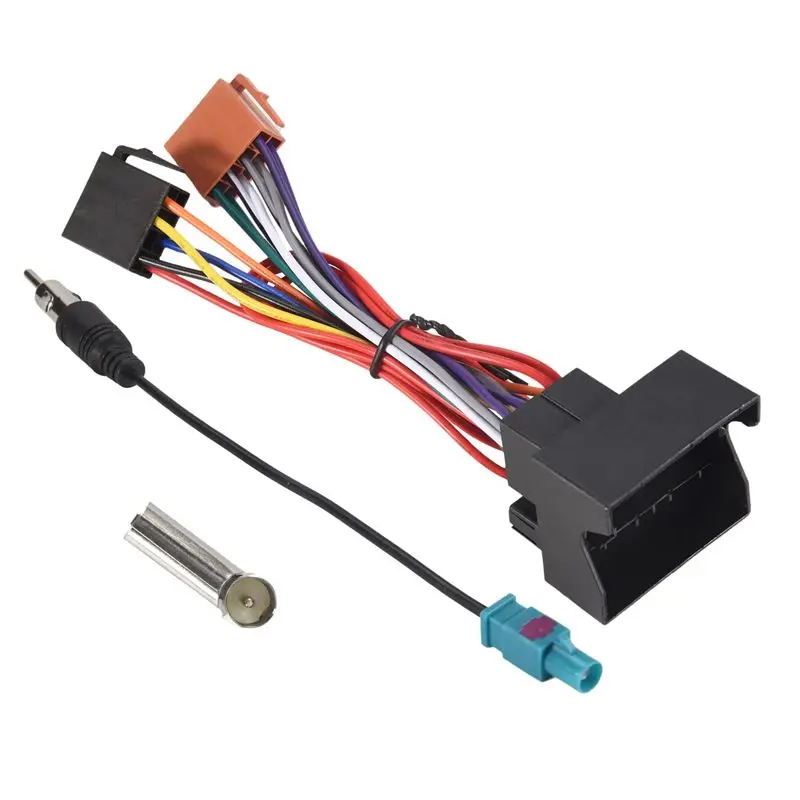 Reliable-Car Stereo Audio ISO Power Wiring Harness Cable For 207 307 407 For Citroen C2 C5 Radio Antenna Wire Adapter