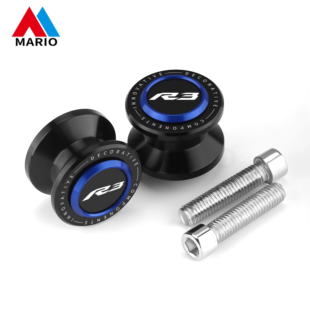 

M6 Motorcycle Swing Arm For YAMAHA YZF-R3 YZF R3 yzf r3 2015-2021 2022 2023 Motorcycle Stand Screw Swingarm Spools Slider 6mm