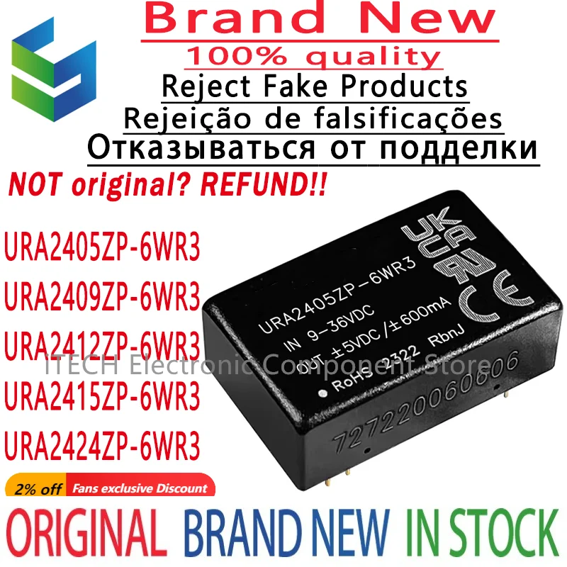 

2PCS Original and Genuine URA2405ZP-6WR3 URA2409ZP-6WR3 URA2412ZP-6WR3 URA2415ZP-6WR3 URA2424ZP-6WR3 DIP-8