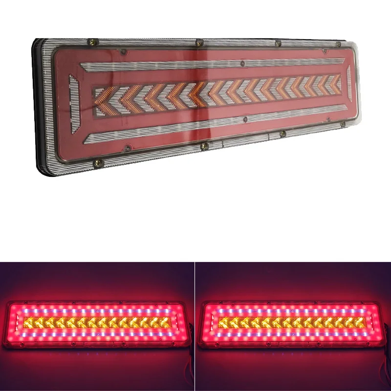 

2PCS 24V Truck LED Rear Tail Light trailer Warning Lights Rear Taillight stop lorry bus brake reverse turn Brake lamp