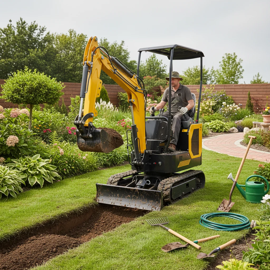 

1.2 Ton Mini Crawler Excavator Hydraulic Digger 360 Degree Rotation For Farm Garden Construction