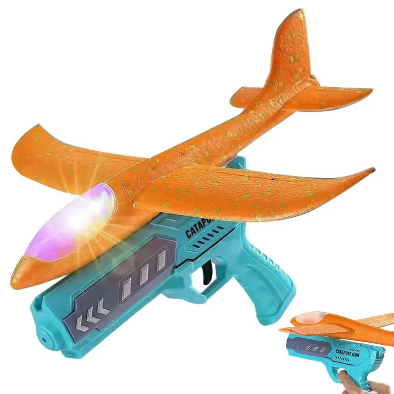 

Airplane Launcher Toys 2 Flight Modes Glider Toy LED Light Catapult Plane Throwing Game Toy Outdoor Flying Toys For Aged Above 4