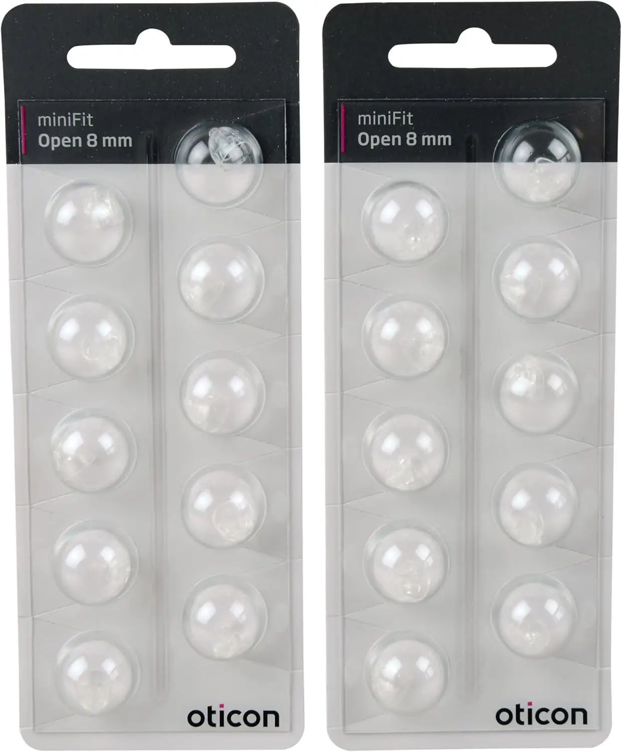 

Купола для слуховых аппаратов Oticon MiniFit с одним вентиляционным отверстием для басов: 2 упаковки (8 мм), универсальные куполы для слуховых аппаратов Oticon